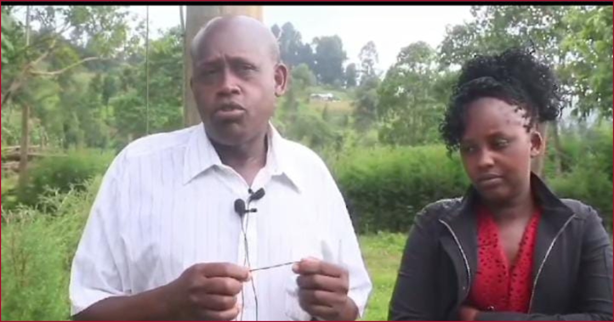 Nelly Chepkoech with her father.